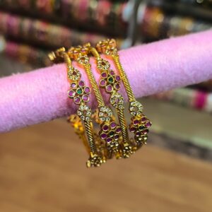 Twinkle Line Bangles-4 Pcs