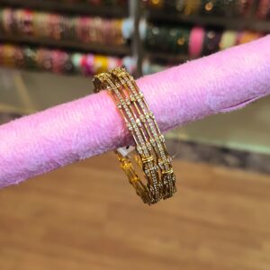 Golden Rainfall Bangles - 2Pcs