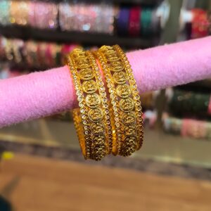 Temple Royal Kada Bangles - 2Pcs