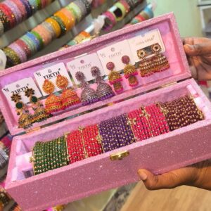 Heart Bangles & Jhumka Combo Gift Box
